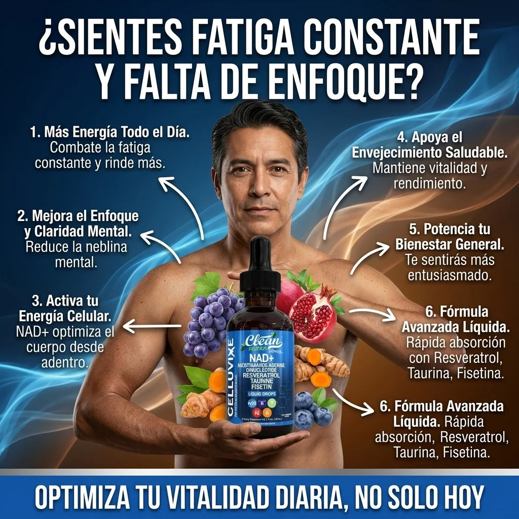 NAD+Resveratrol – Recupera tu energía y deja atrás el cansancio constante