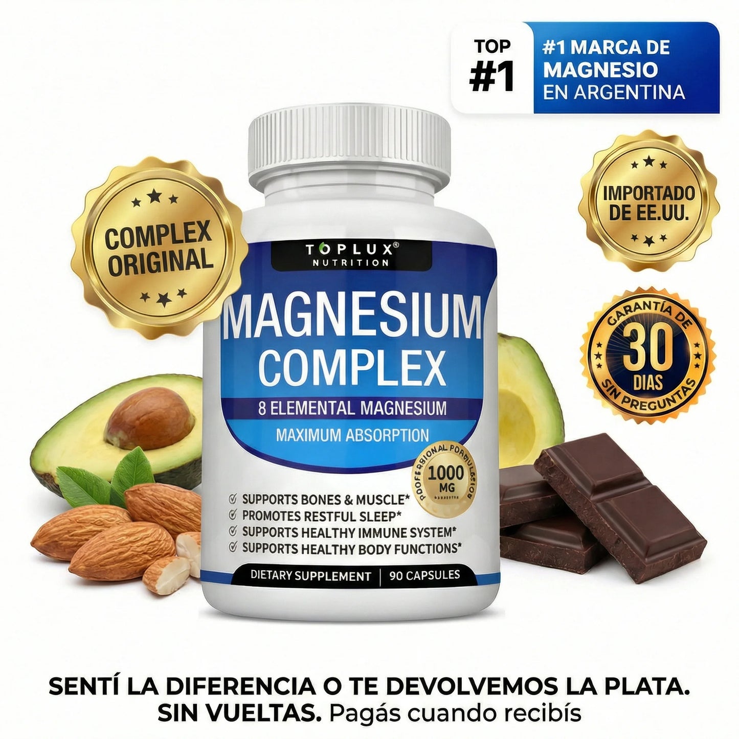 Magnesio Complex 8 en 1 💊 PAGA 2 LLEVA 3 — $29.900 cada frasco