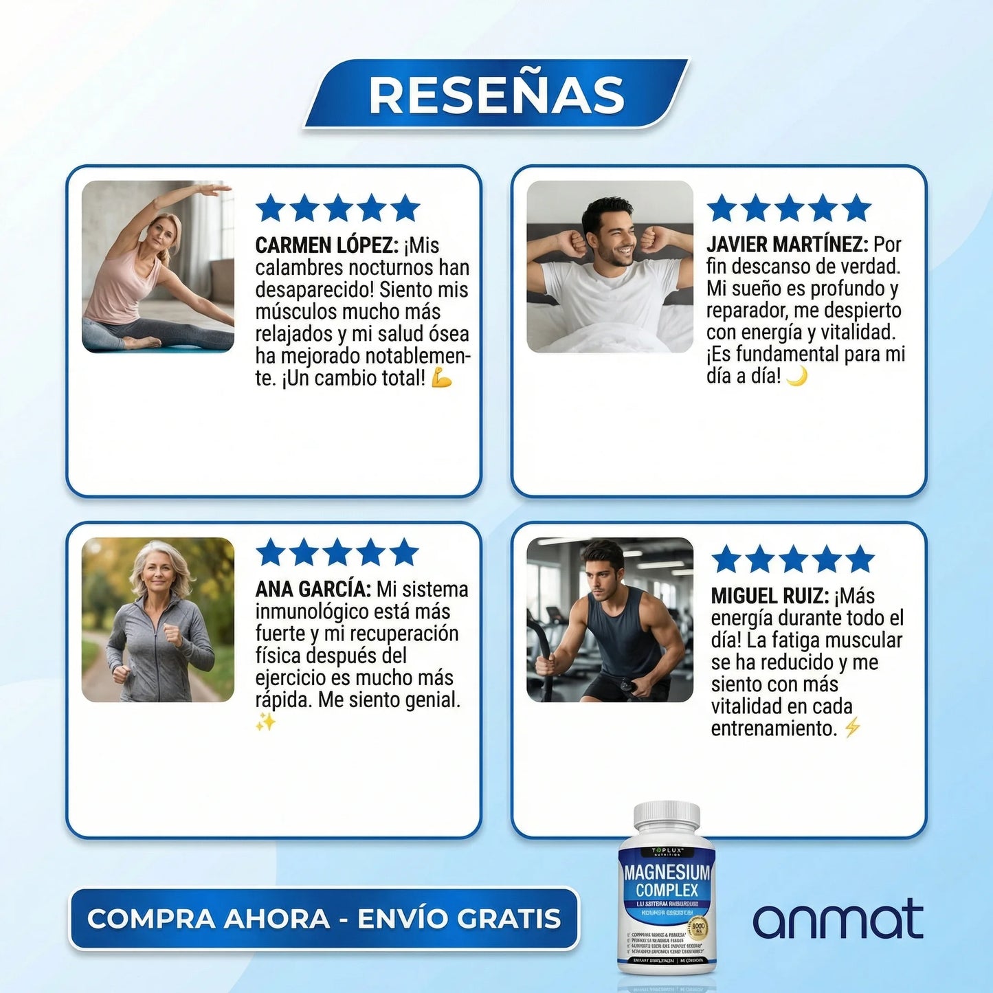 Magnesio Complex 8 en 1 💊 PAGA 2 LLEVA 3 — $29.900 cada frasco