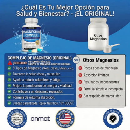 Magnesio Complex 8 en 1 💊 PAGA 2 LLEVA 3 — $29.900 cada frasco